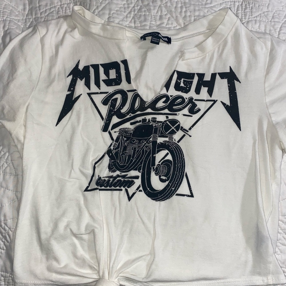 White crop top